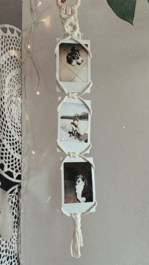 Bylindav Polaroid Foto Aufhängung